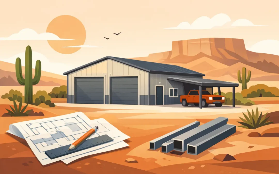 Custom Metal Building Garage Plans for Arizona