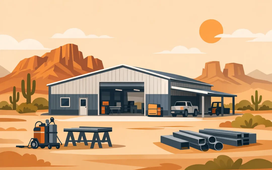 Metal Shop Buildings Built for Arizona Work