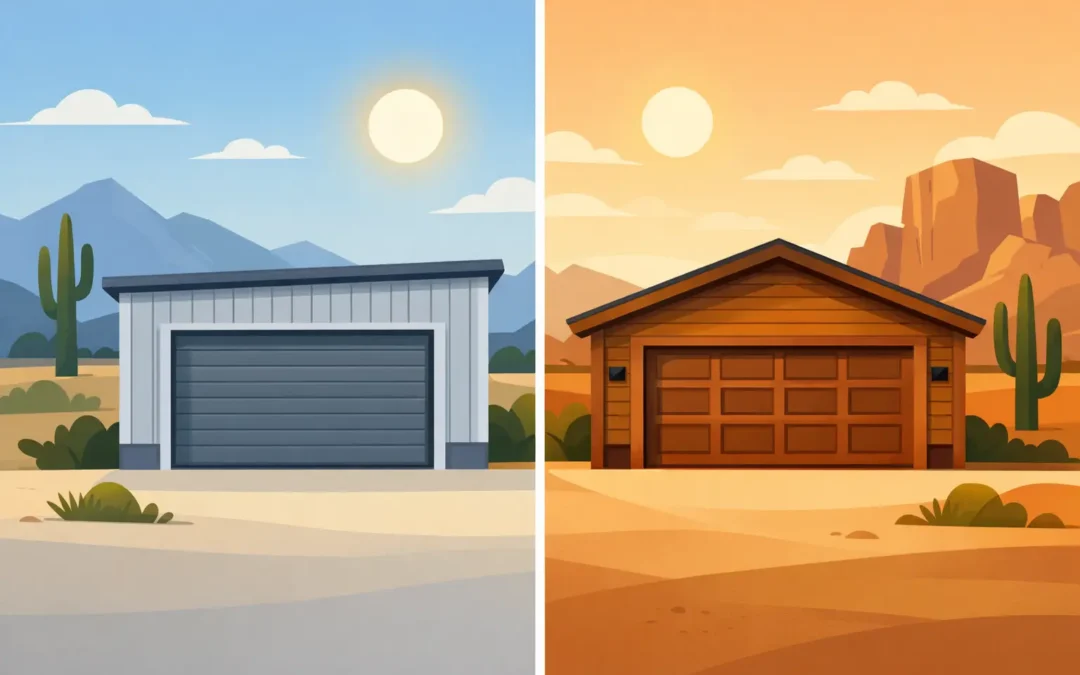 Steel vs Wood Garage: What Fits Arizona?